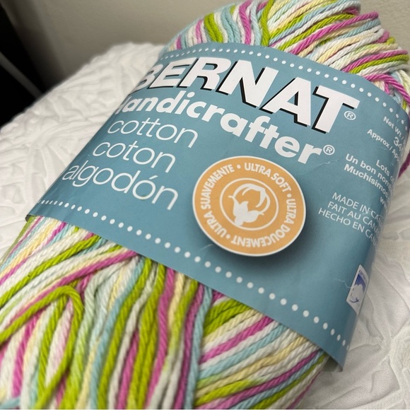 New Bernat Handicrafter Cotton Multi Coloured Yarn - Picture 3 of 4